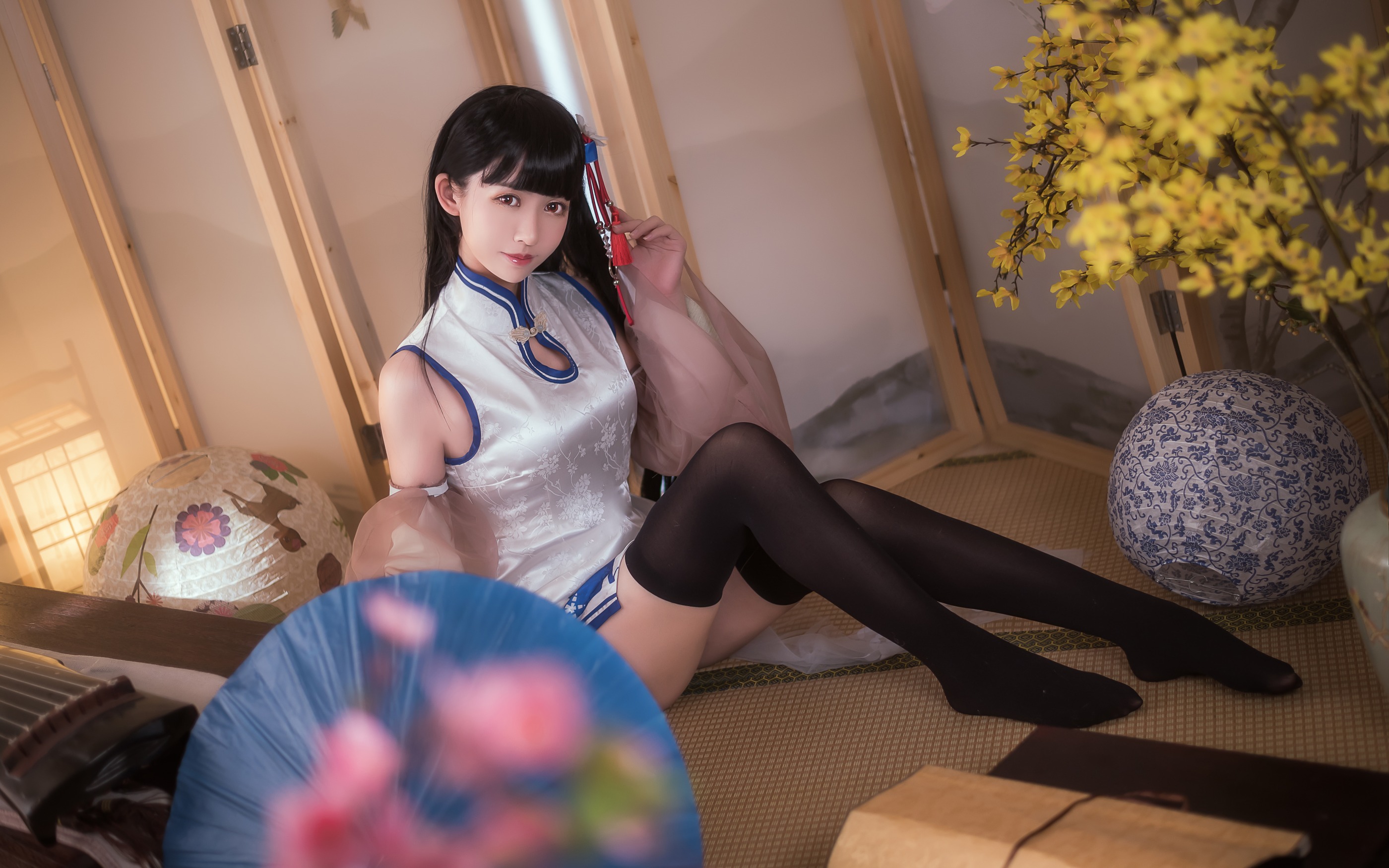 图片[1]-鳗鱼霏儿 – NO.049 碧蓝华裳 逸仙 [16P]-XikXak